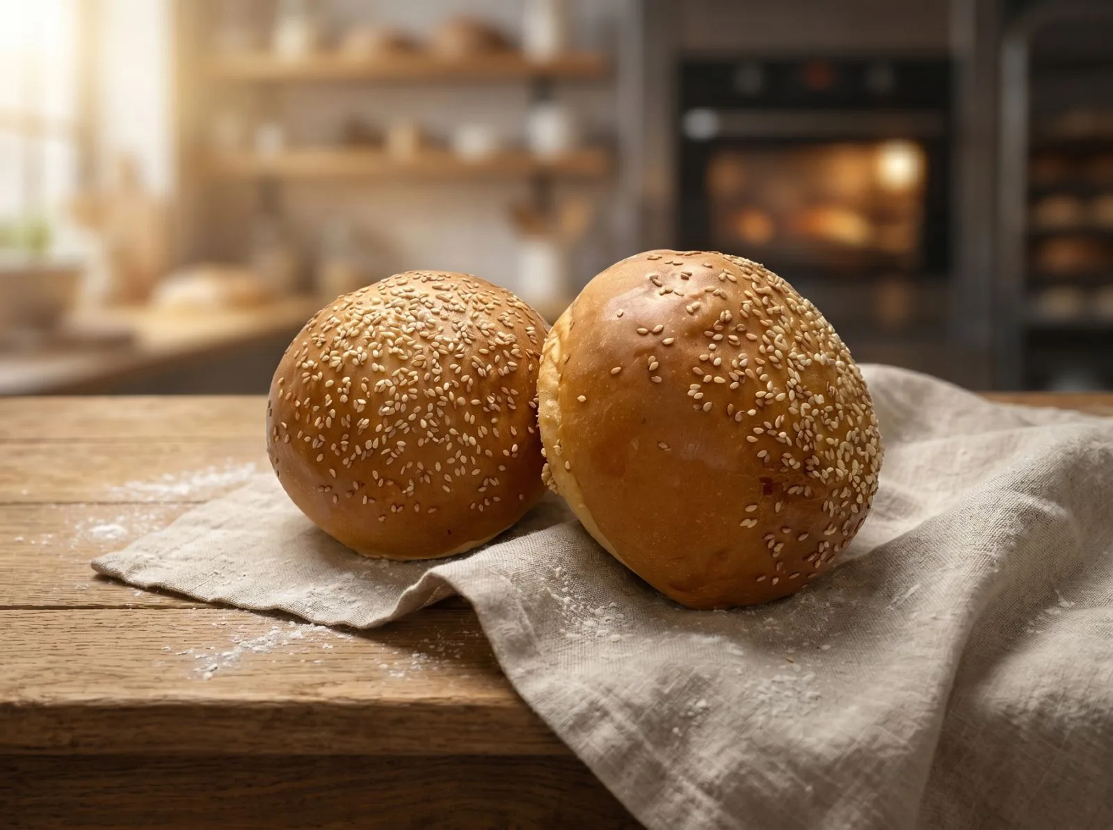 Hamburger zsemle közepes szezámmaggal 110 gr